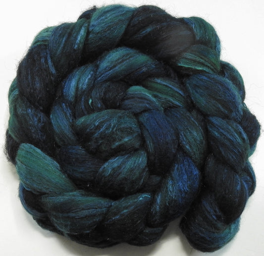 Leviathan (5.8 oz) - Batt in a Braid #7 - Polwarth/ Manx / Mulberry silk/ Firestar (30/30/30/10)