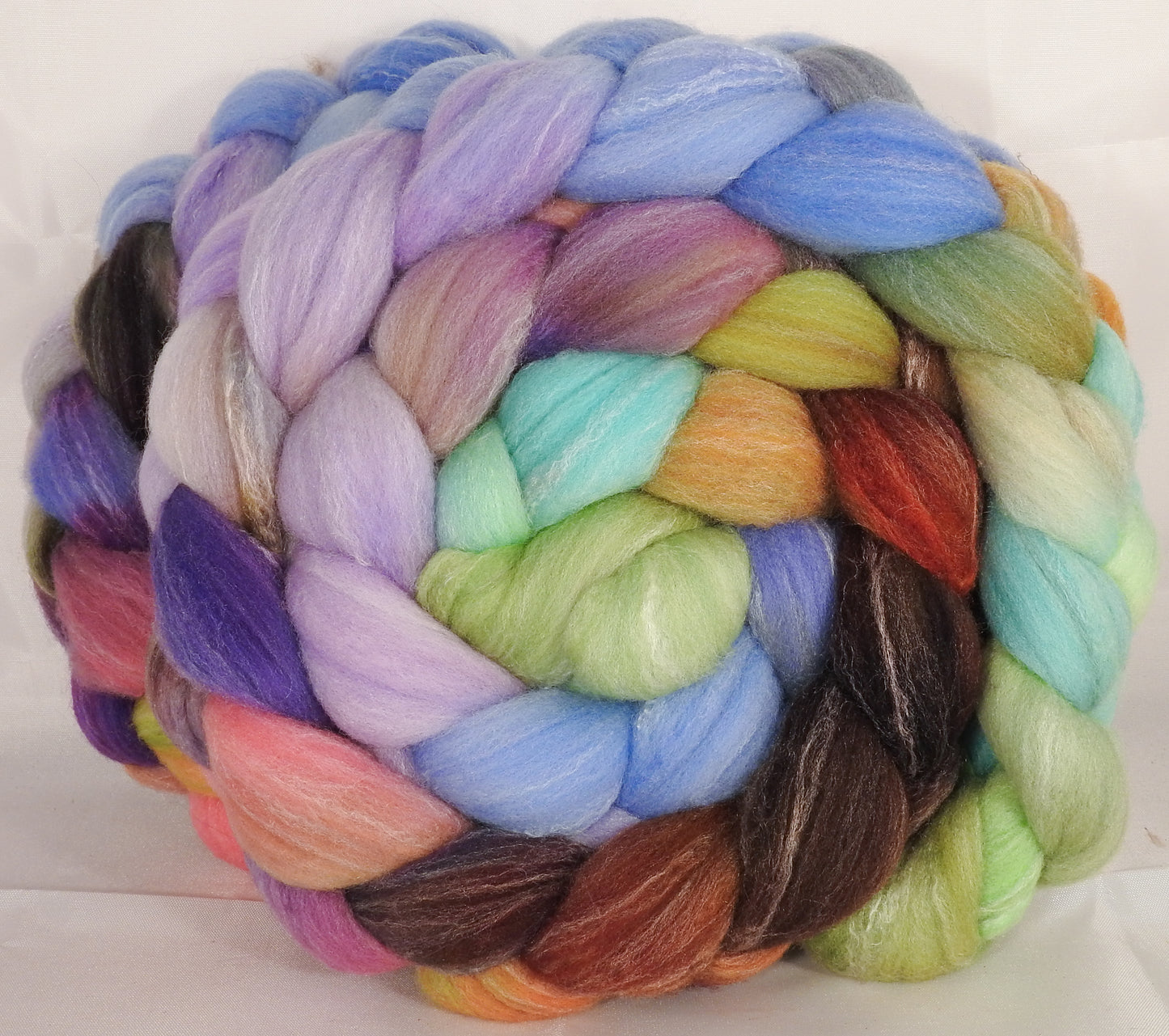 Hand dyed top for spinning -Glass Ornaments- (5.2 oz.) Targhee/silk/ bamboo ( 80/10/10) - Inglenook Fibers