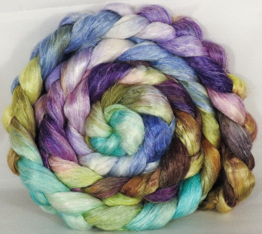 Tussah Silk / flax roving (65/35)- Glass Ornaments - 6.2 oz. - Inglenook Fibers