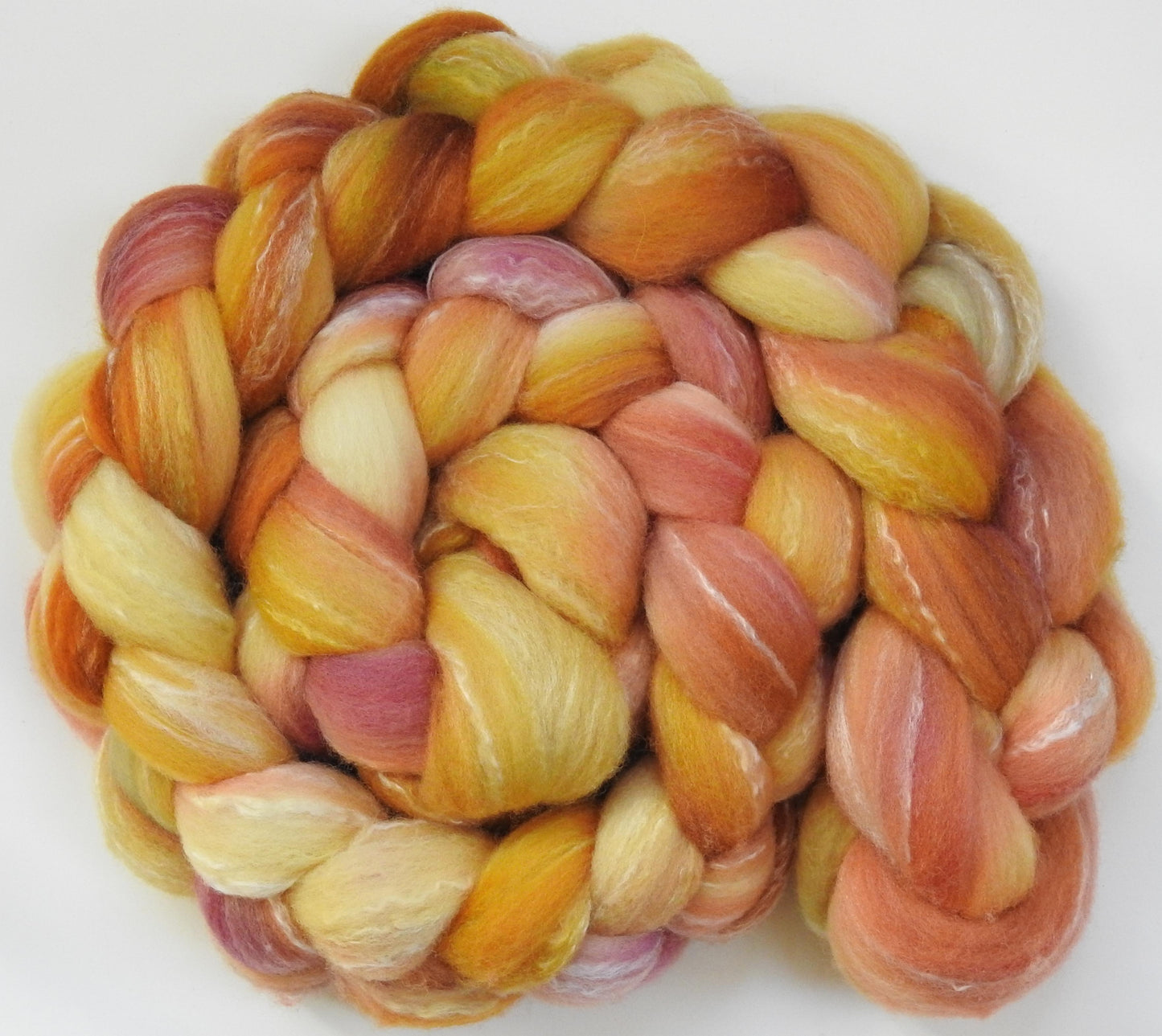 Peach Cobbler (5.6 oz) - Glazed Solid - Targhee/silk/ bamboo (80/10/10)