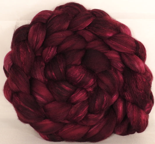 Batt in a Braid #5 - Claret -(5.4 oz.) Merino/ Camel/ silk/ faux cashmere/ firestar (25/25/25/12/12) - Inglenook Fibers