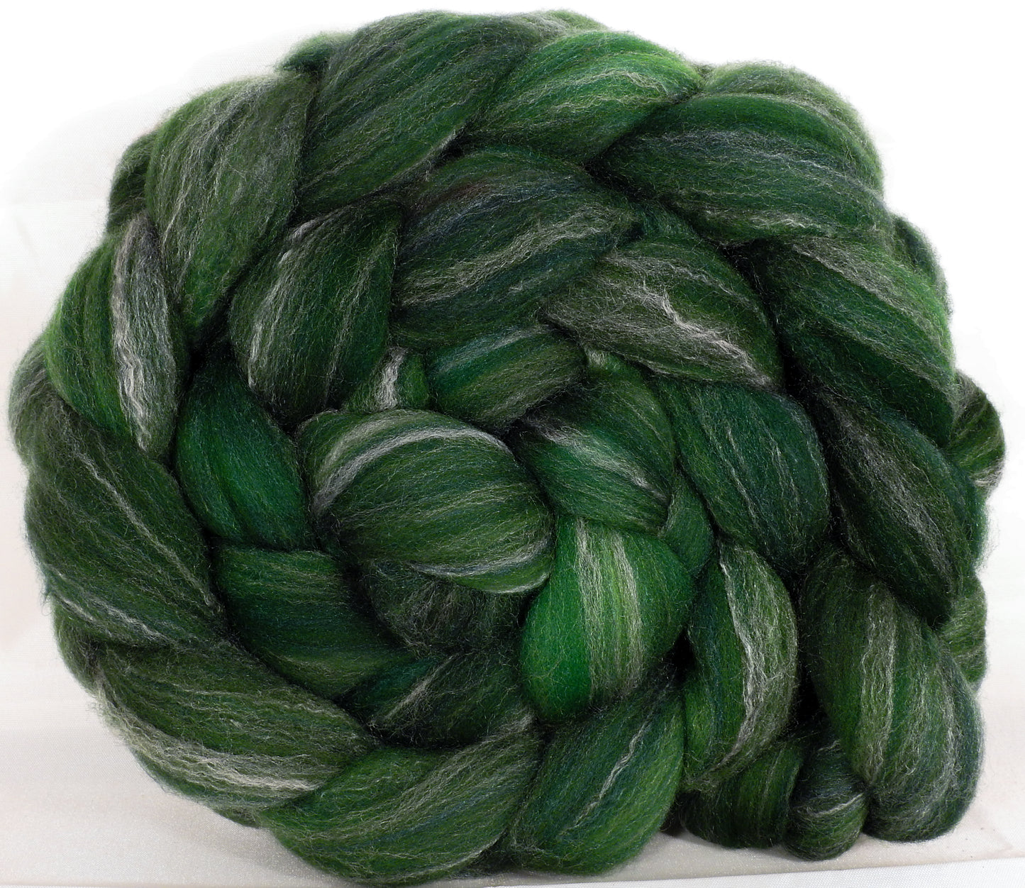 Hand dyed top for spinning - Ivy - (5.4 oz.) Targhee/silk/ bamboo ( 80/10/10) - Inglenook Fibers