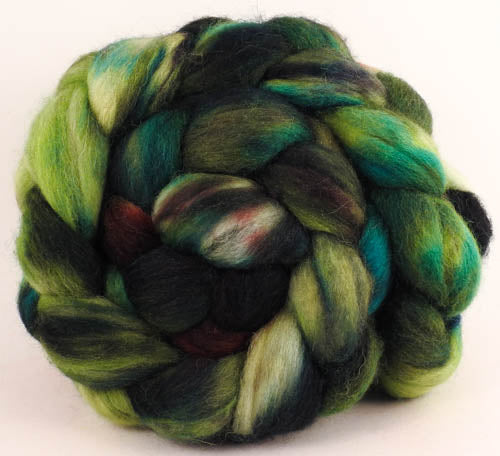 Batt in a Braid #44- Foliage (5.8 oz) - Southdown/Tussah Silk/Kid Mohair (65/25/10)