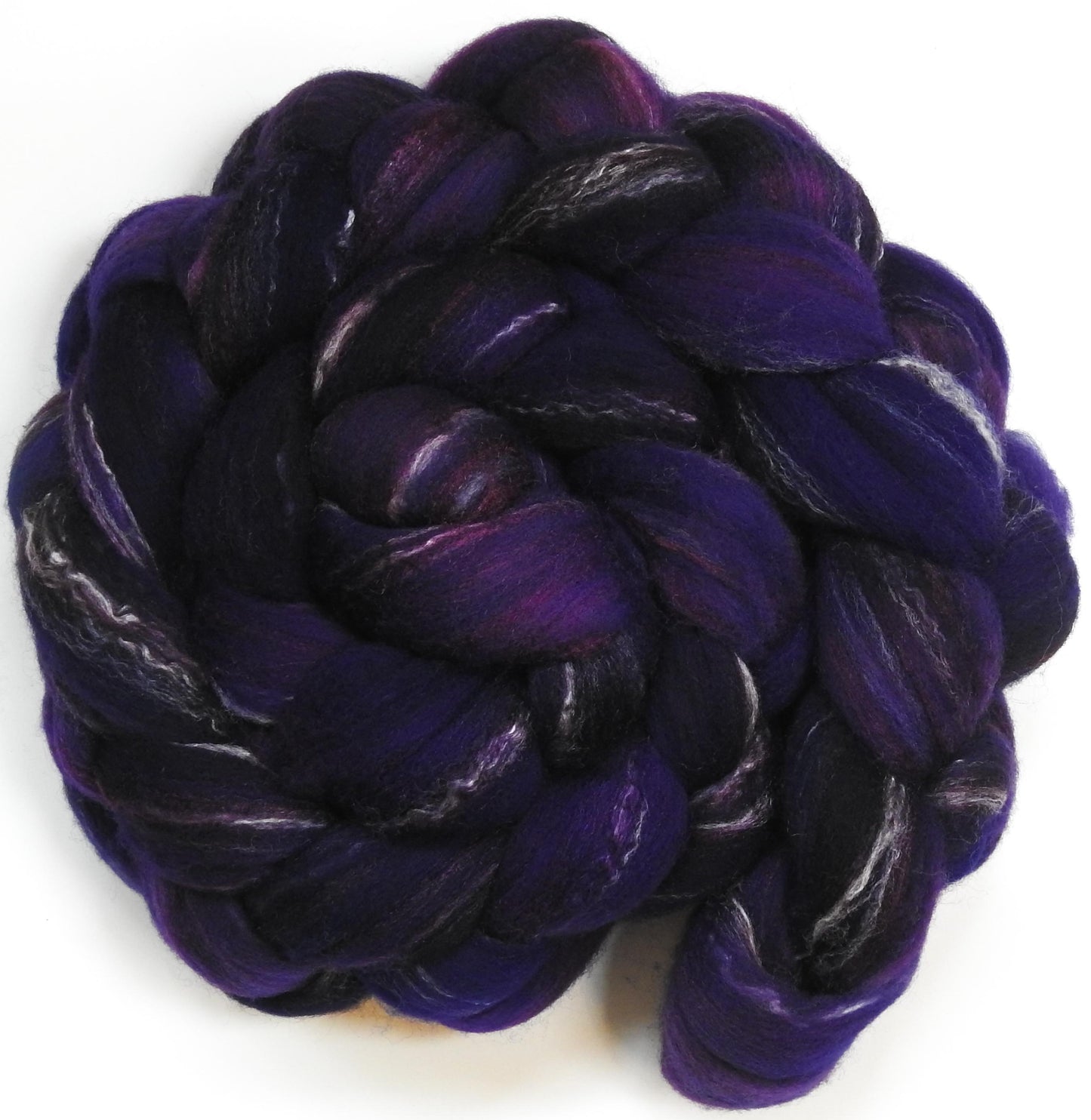 Queen of the Night (5.7 oz) -Glazed Solid -Targhee/silk/ bamboo (80/10/10)