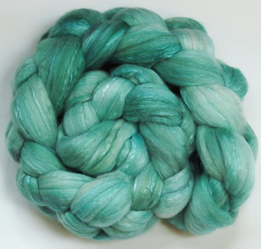 Celadon (5.7 oz) - Batt in a Braid #5- Merino/ Camel/ silk/ faux cashmere/ firestar (25/25/25/12/12)