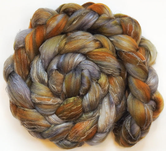 Metallurgy (5.5 oz)-Glazed Solid - Merino/ Tussah Silk/ Natural Flax (50/25/25)
