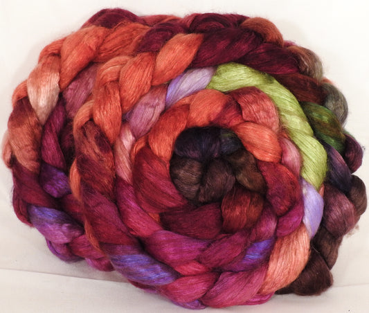 Baby camel/ tussah silk top (50/50) -Plum Pudding (4.1 oz.) - Inglenook Fibers