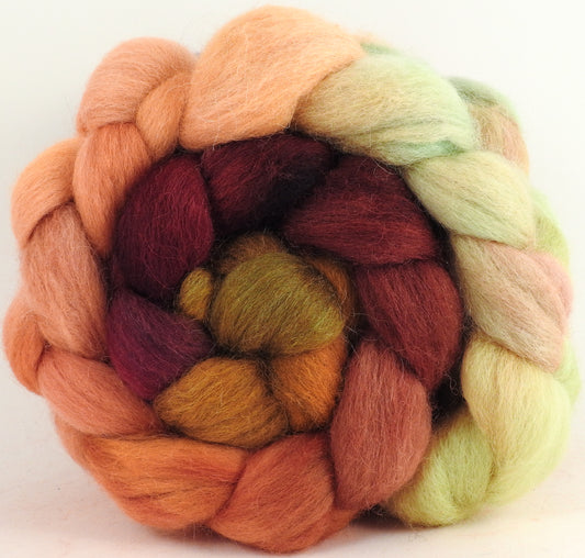Batt in a Braid #43 -Icelandic Poppies - Dorset/Cheviot/Kid Mohair (60/20/20)