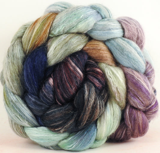 Batt in a Braid #45 - Downpour - Corriedale/Mulberry Silk/Rose Fiber (60/20/20)