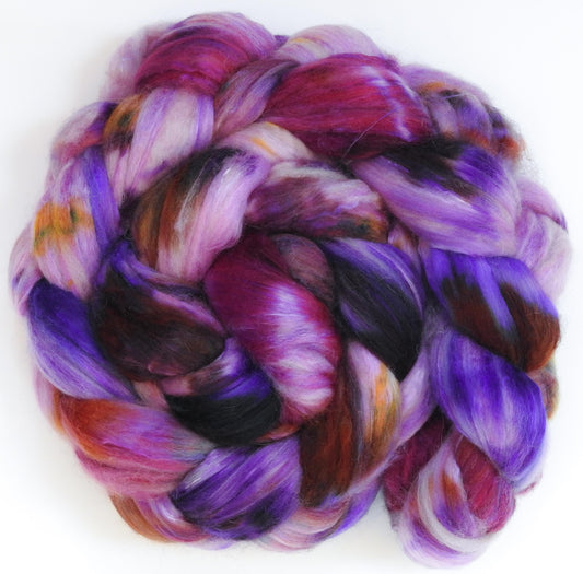 Echinacea (5.6 oz) -Fusion Series- Batt in a Braid #5- Merino/ Camel/ silk/ faux cashmere/ firestar (25/25/25/12/12)