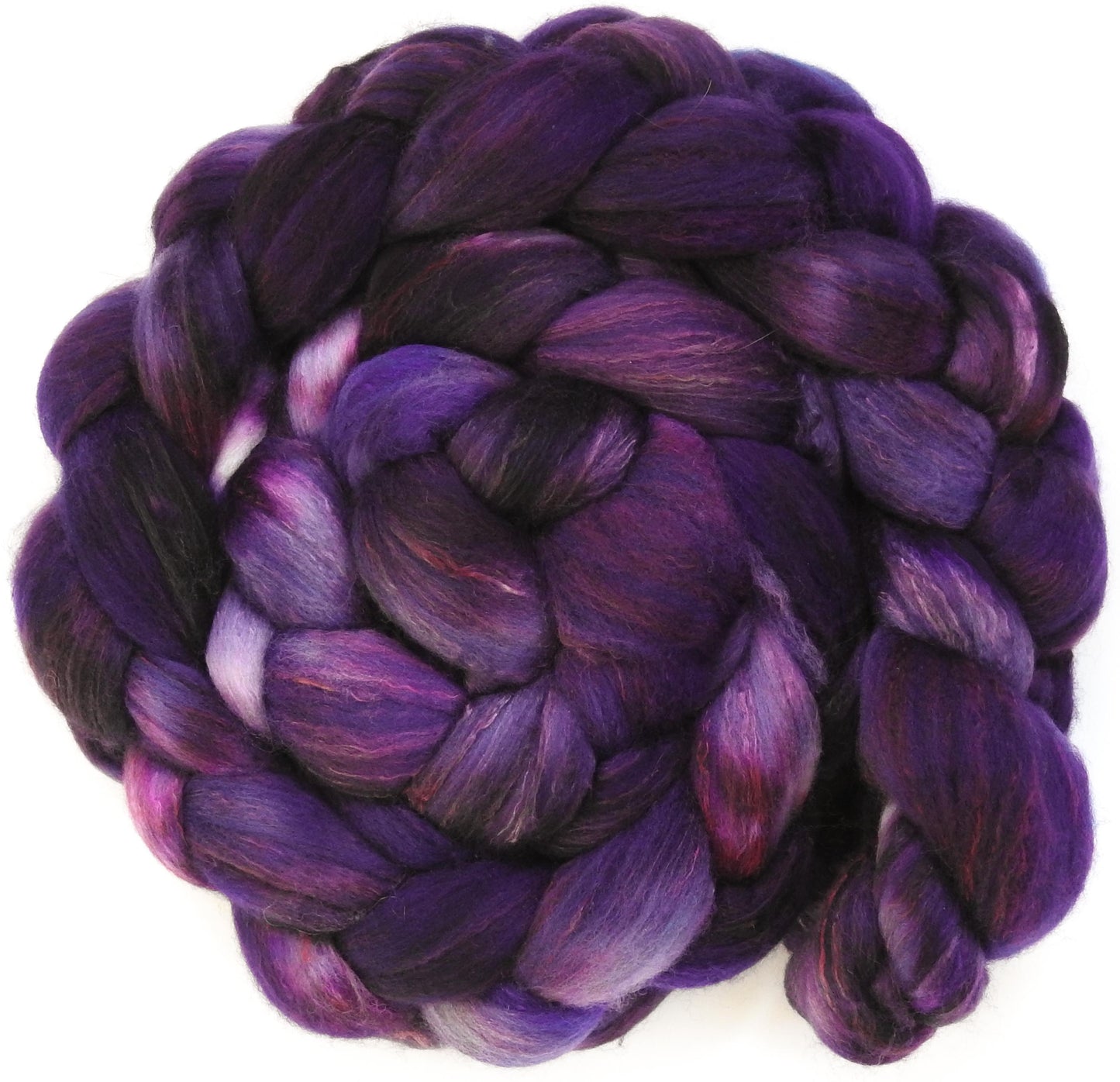 Queen of the Night (5.9 oz) - Glazed Solid - Organic Polwarth / Tussah silk (80/20)