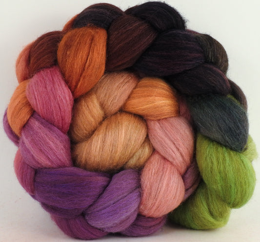 Batt in a Braid #27 -Dwarf Kingfisher B -( 5.4 oz. ) Lt. Grey Shetland/ Falkland Merino / tussah silk (50/25/25)