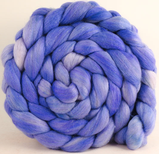 Batt in a Braid #48 -Nigella -(5 oz.) Superfine Merino/ Mulberry silk/ Camel/ Gold Stellina (55/25/15/5)