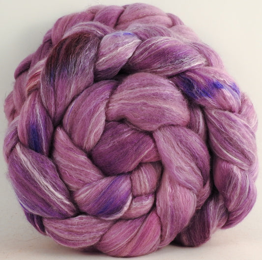 Batt in a Braid #45 -Orchid (6.4 oz.) - Corriedale/Mulberry Silk/Rose Fiber (60/20/20)