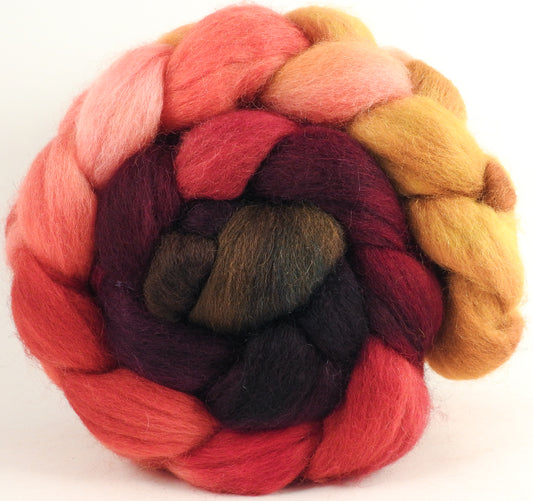 Batt in a Braid #43 - Cherry Medley (5.5 oz.) - Dorset/Cheviot/Kid Mohair (60/20/20)