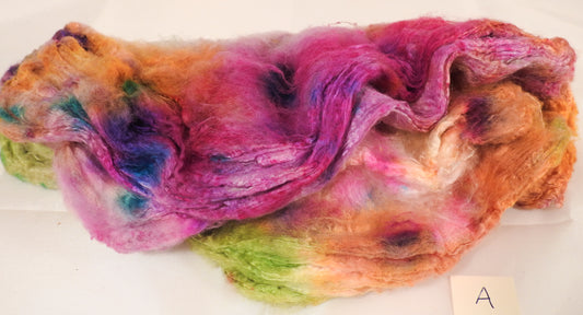 Silk Hankies ( Mawata) for Spinning and Felting - Inglenook Fibers