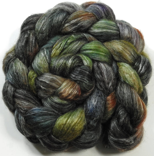 Entish (5.3 oz) Batt in a Braid #57- Camel/Baby Alpaca/Mint fiber  (50/25/25)