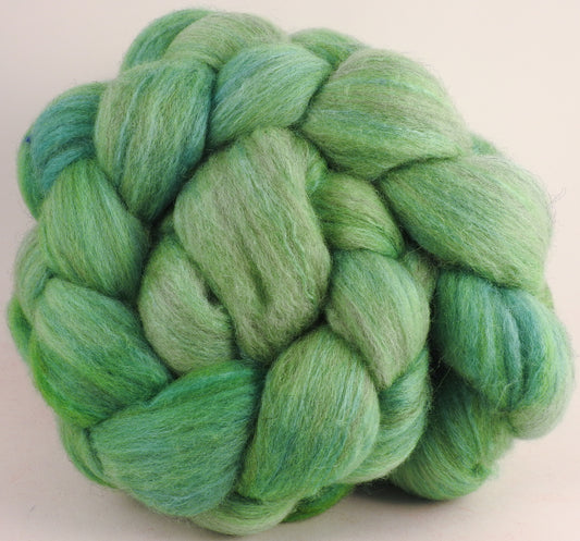 Batt in a Braid #27 -Seafoam - Lt. Grey Shetland/ Falkland Merino / tussah silk (50/25/25)