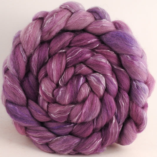 Batt in a Braid #17 -Orchid -(5.2 oz.) Grey Corriedale/ Tussah silk/ Tencel (50/25/25)