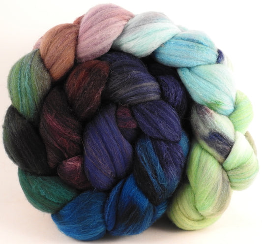Hand dyed top for spinning - Selkie - Rambouillet /tussah silk (75/25)