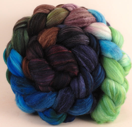 Batt in a Braid #35- Selkie- (5.5 oz) - Sw Merino (18.5 mic) /Merino (18.5 mic) / Tussah Silk (40/40/20)
