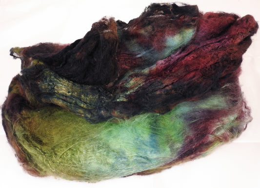 Silk Hankies ( Mawata) for Spinning and Felting-1.4 oz. - Inglenook Fibers