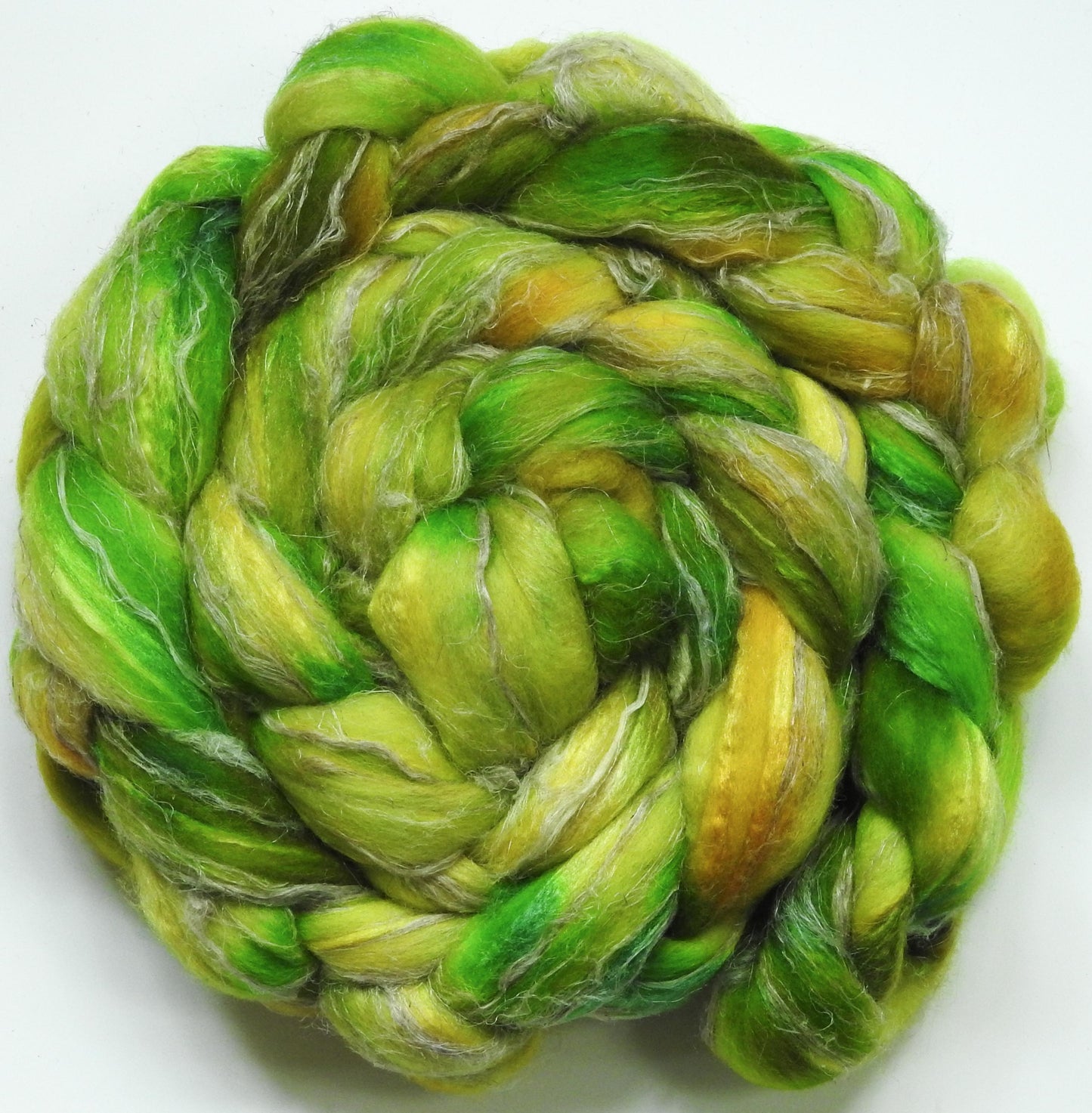 Lime Rickey- Glazed Solid - 5.9 oz.- Merino/ Tussah Silk/ Natural Flax (50/25/25)