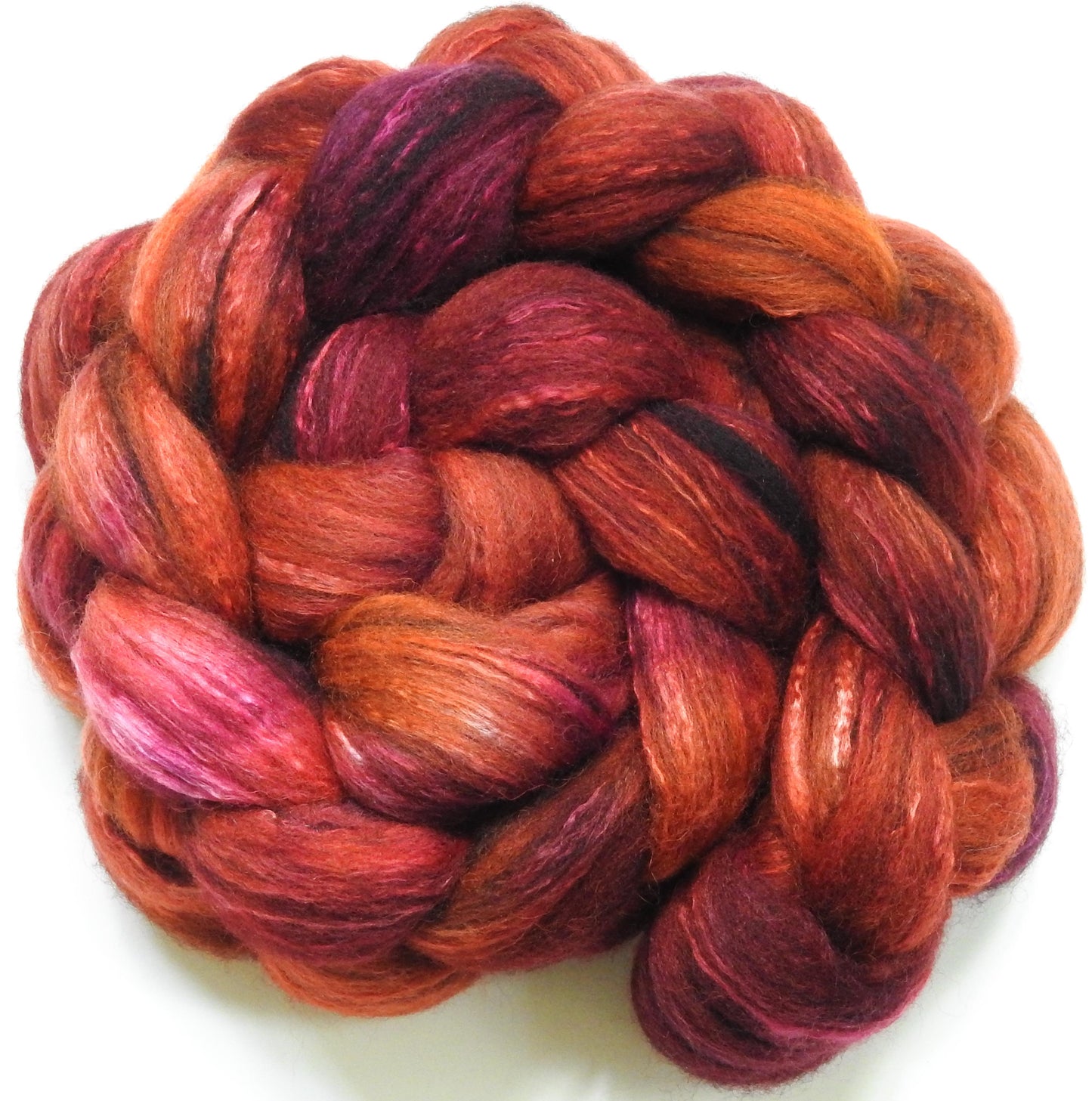 Carnelian  (5.5 oz) - Glazed Solid- Humbug Shetland/ Mulberry Silk (75/25)