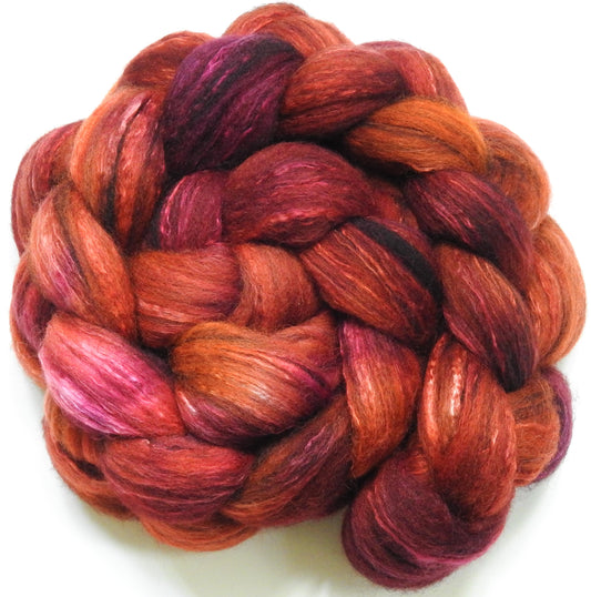 Carnelian  (5.5 oz) - Glazed Solid- Humbug Shetland/ Mulberry Silk (75/25)