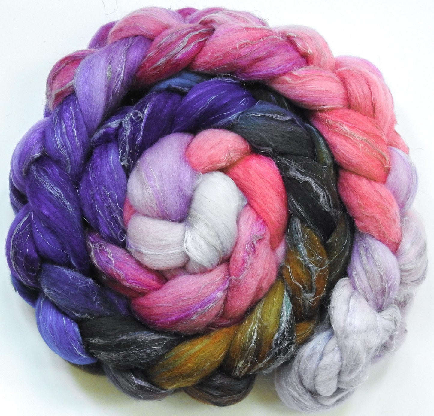 Cherry Blossoms @ Night  - Merino/ Tussah Silk/ Natural Flax (50/25/25)