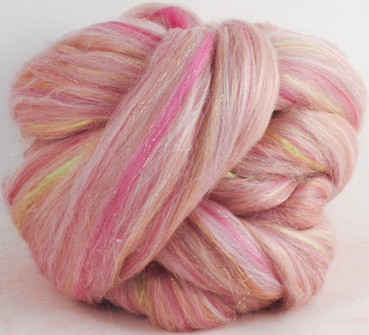 Peace Rose - Merino/ Suri Alpaca /Mulberry Silk/ Pearl Fiber / Icicle Stellina  (40/25/15/15/5)
