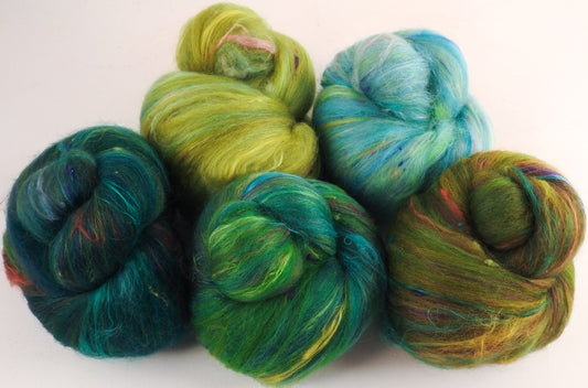 Earth Day - Non-Sparkle Sticklebatts - 30% Bond fleece, merino, polwarth, silk, bamboo, silk noil