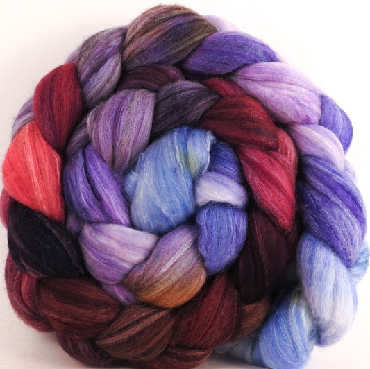Batt in a Braid #35-Provence- (6 oz) - Sw Merino (18.5 mic) /Merino (18.5 mic) / Tussah Silk (40/40/20)