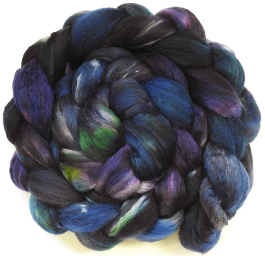 Stave Church - Fusion Series-  Batt in a Braid #54- Bleached YAK/Polwarth / Mulberry Silk (40/40/20)