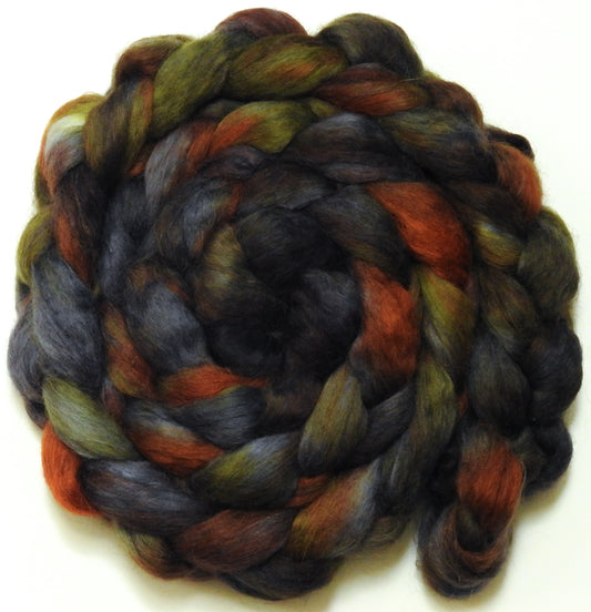 Mines of Moria(5.6 oz) - Batt in a Braid #52- Wensleydale/ Mulberry silk/ Polwarth (60/25/15)