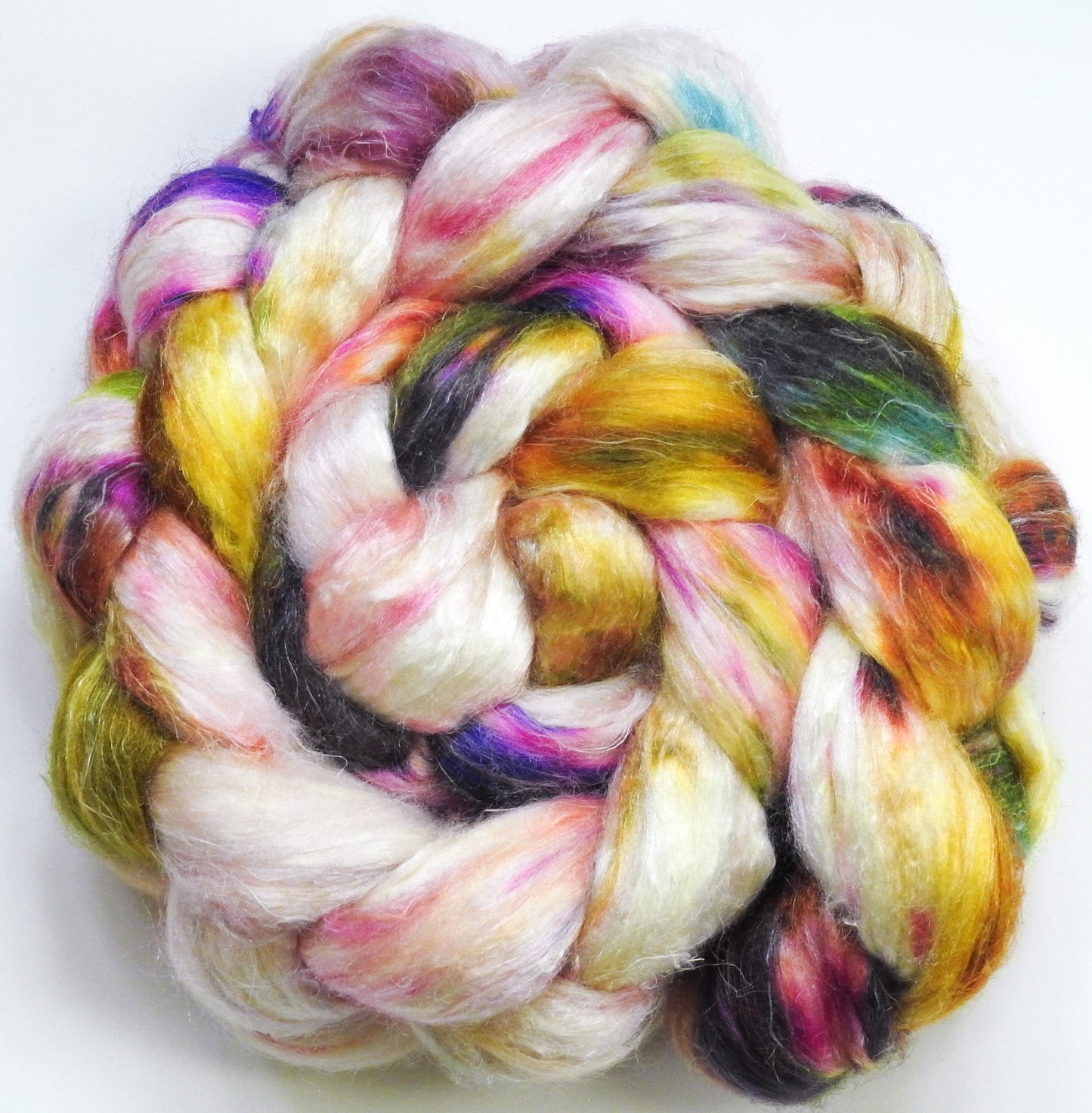 Sunbonnet - Fusion Series - Tussah Silk / flax roving (65/35)