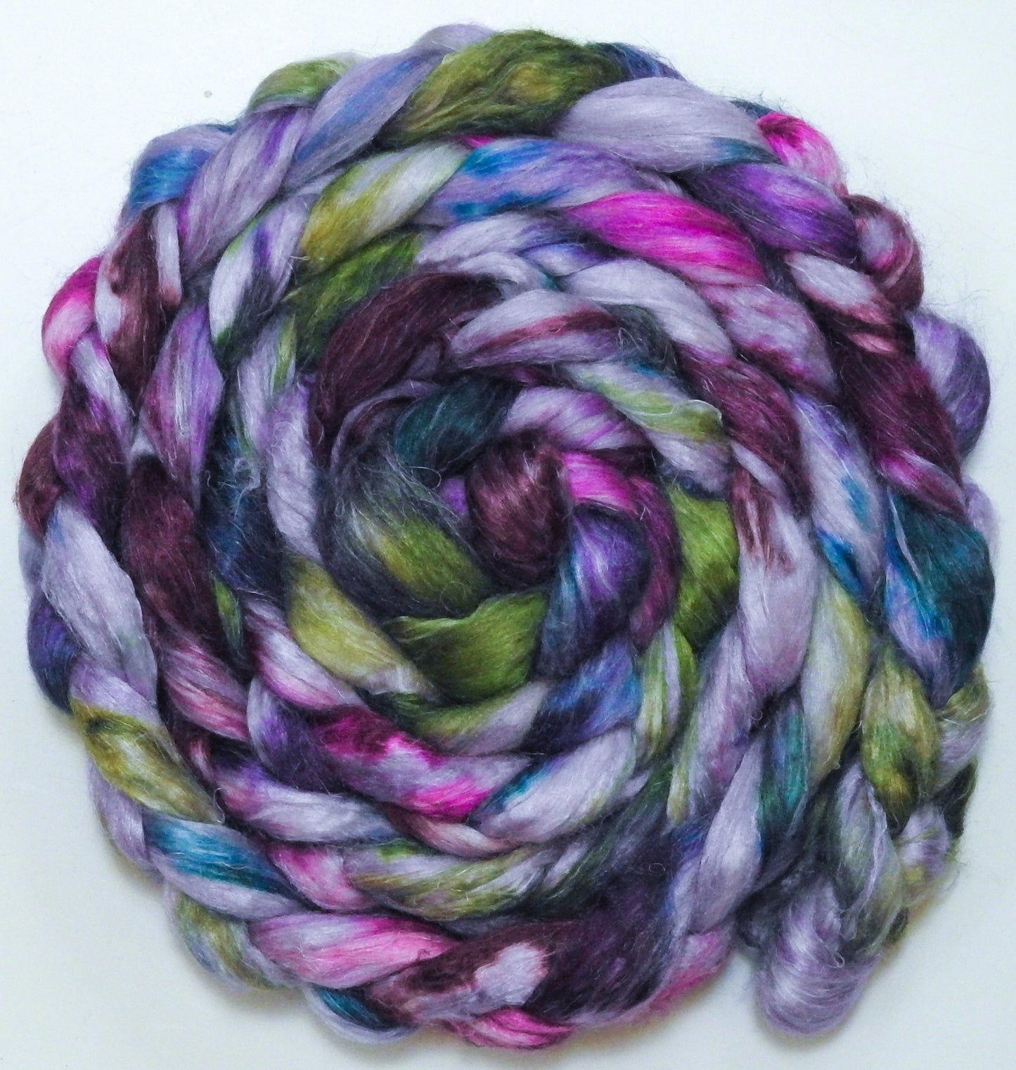 Sea Holly - Tussah Silk / flax roving (65/35)