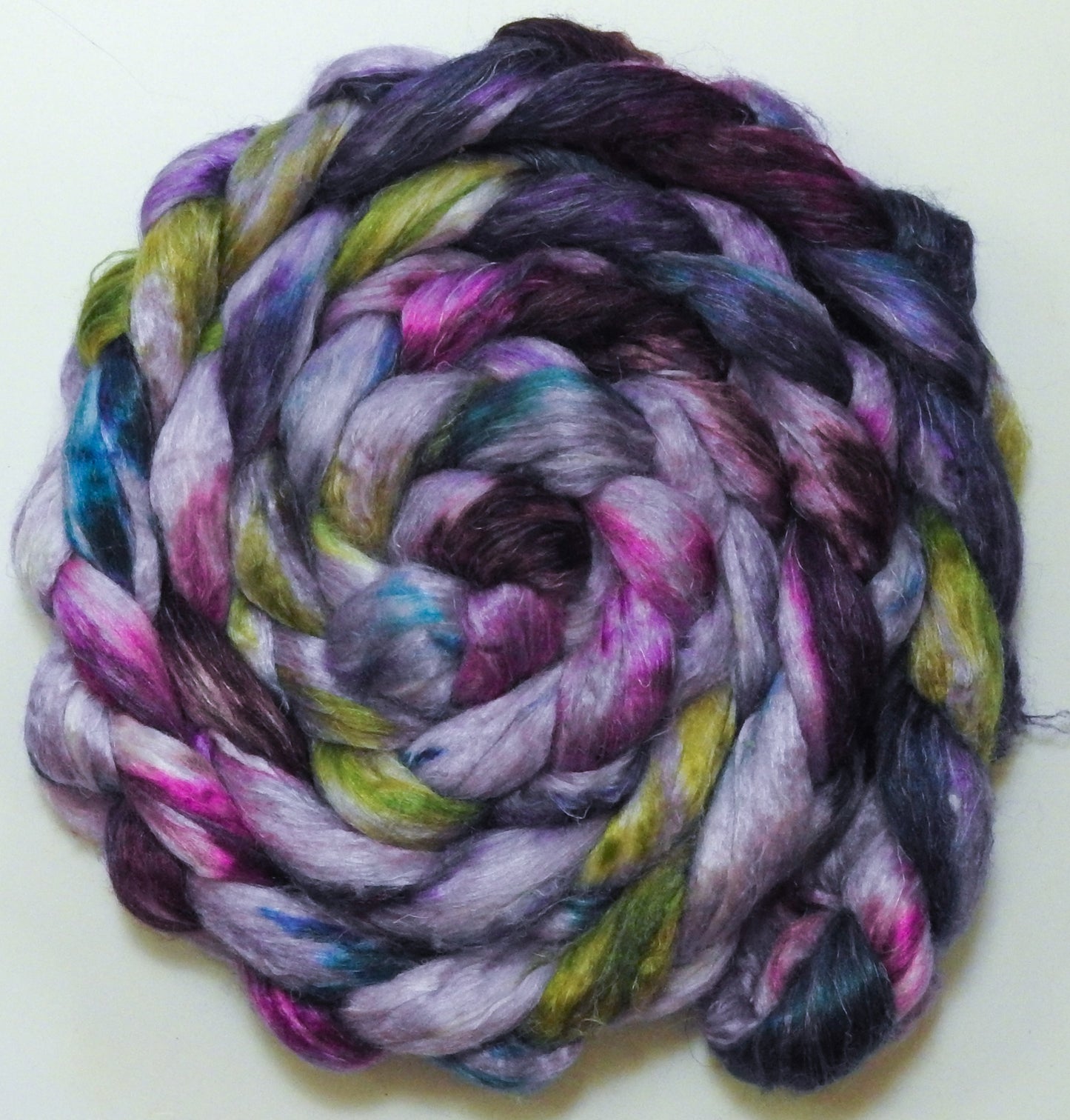 Sea Holly - Tussah Silk / flax roving (65/35)