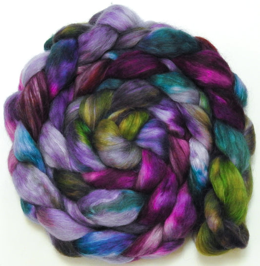 Sea Holly (5.5 oz) - Batt in a Braid #52- Wensleydale/ Mulberry silk/ Polwarth (60/25/15)
