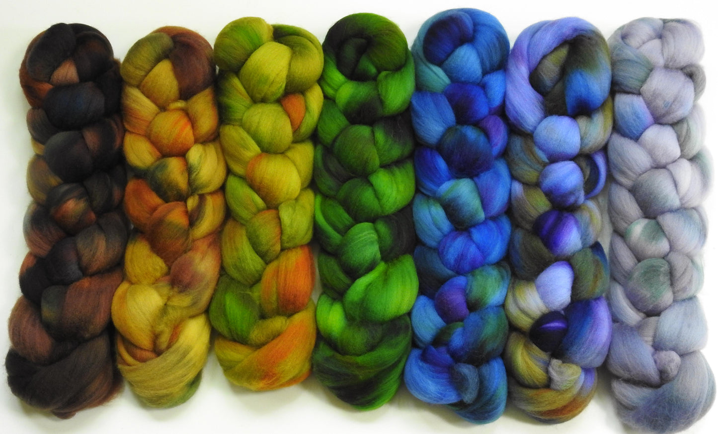 Bluebell Wood Set - Glazed Solids - Organic Polwarth