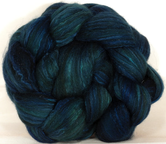 Batt in a Braid #7-Maelstrom- (4.9 oz.)Polwarth/ Manx / Mulberry silk/ Firestar (30/30/30/10) - Inglenook Fibers