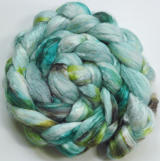 Tailwind (5.8 oz) - Glazed Solid - Tussah Silk / flax roving (65/35)