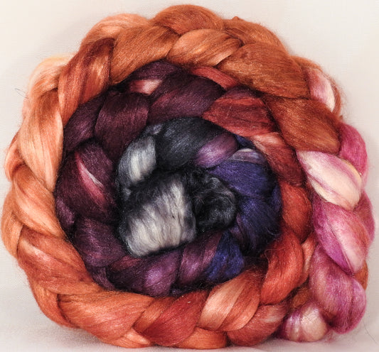 100 % Tussah Silk Top-Blood Orange- 3.6 oz. - Inglenook Fibers