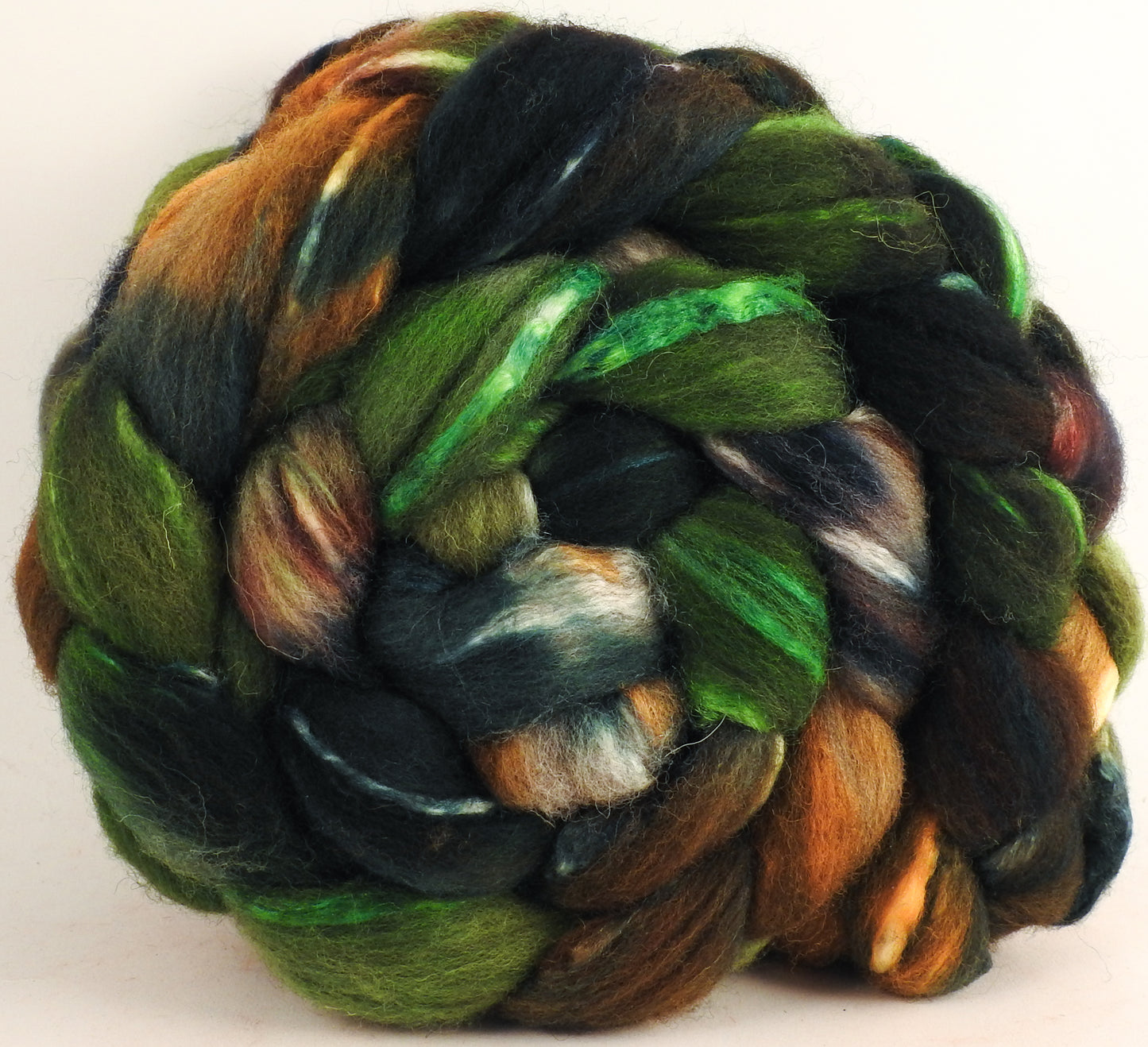 Grey Shetland/ Tussah Silk (70/30) - Maidenhair Fern - (5.4 oz)
