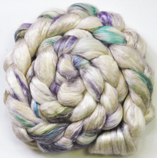 Sand Dollar (5.9 oz) - Glazed Solid - Tussah Silk / flax roving (65/35)