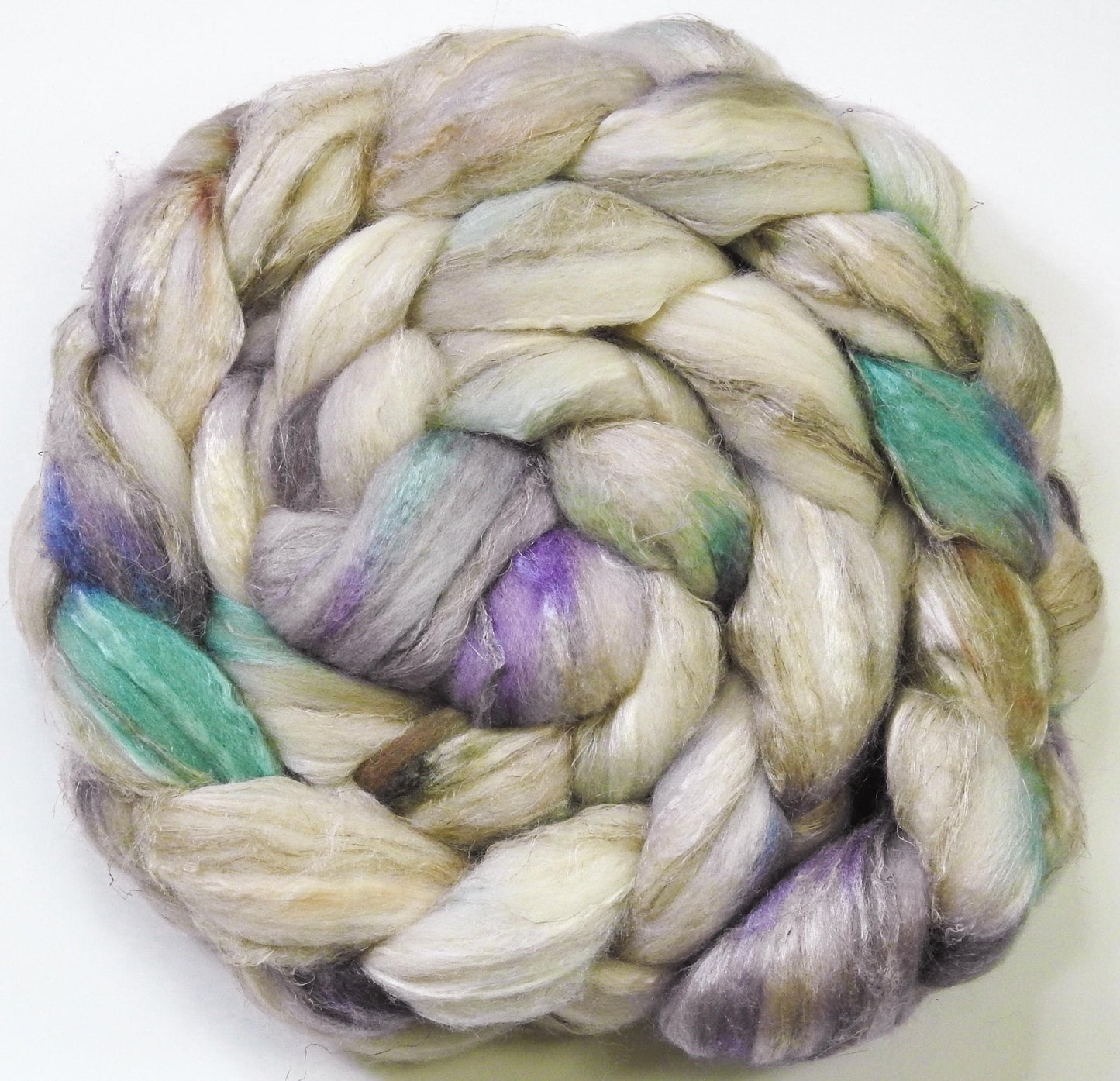 Sand Dollar (5.9 oz)- Glazed Solid - Merino/ Tussah Silk/ Natural Flax (50/25/25)