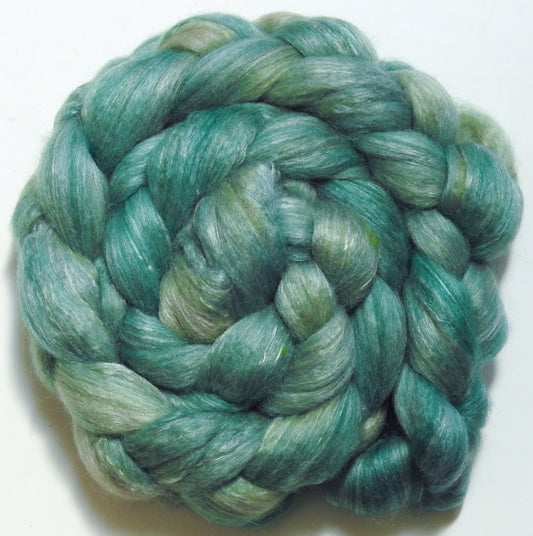 Seafoam (5.4 oz) Batt in a Braid #57- Camel/Baby Alpaca/Mint fiber  (50/25/25)