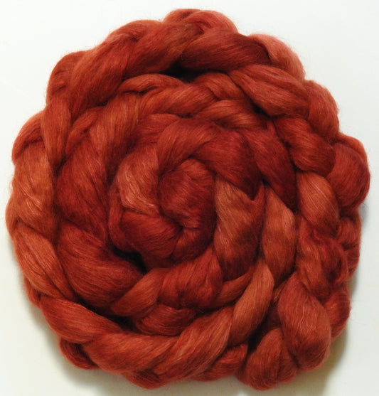 Bittersweet (5.5 oz) - Batt in a Braid #52- Wensleydale/ Mulberry silk/ Polwarth (60/25/15)