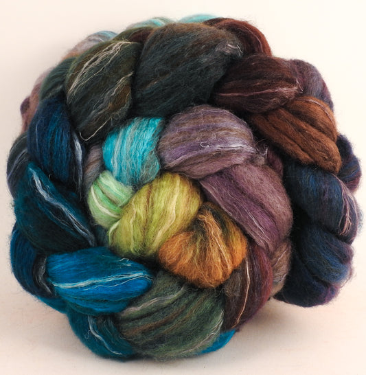Batt in a Braid #32 - Selkie -  Manx Loaghtan/ Wht Bfl / Tussah Silk/ Flax( 30/30/30/10)