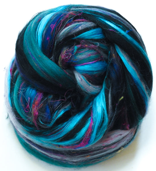 Pink Spotted Cattleheart Butterfly - Lepidoptery Blends - Merino/ Mulberry Silk/ Sari Silk/ Tweed Blend/ Bamboo  (40/25/15/10/10)